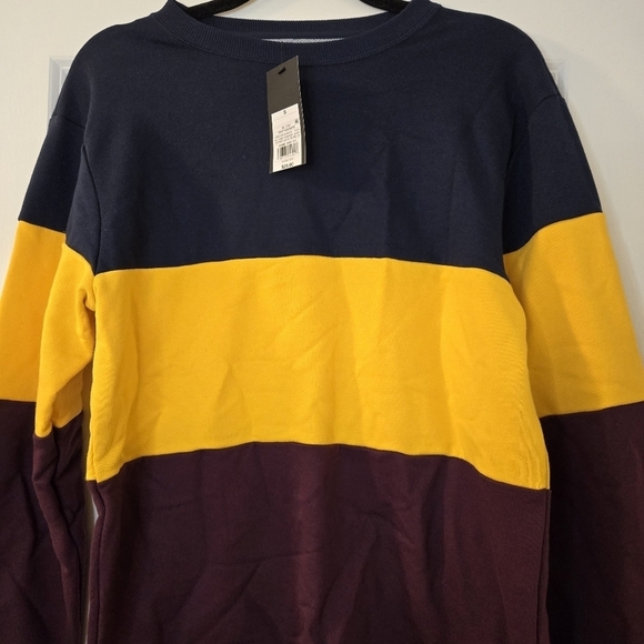 NWT Original Use color block crewneck sweatshirt Size Small - Picture 2 of 14